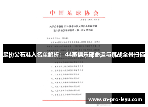 足协公布准入名单解析:44家俱乐部命运与挑战全景扫描 足协公布准入名单解析:44家俱乐部命运与挑战全景扫描